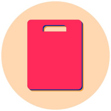 kesme tahtası simgesi, basit tasarım vektörü illüstrasyonu