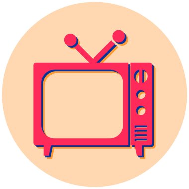 Televizyon. Web simgesi basit illüstrasyon