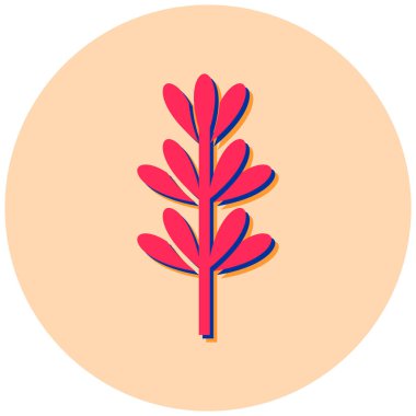 Yaprak. Web simgesi basit illüstrasyon