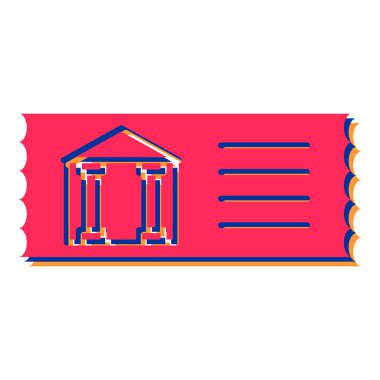 bilet ikonu vektör illüstrasyonu