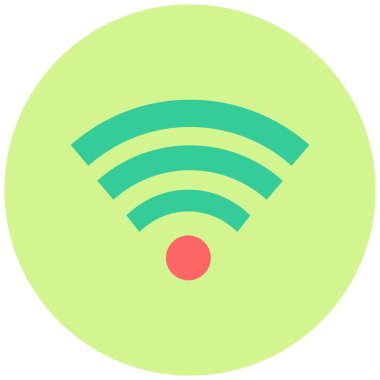 Kablosuz. Web simgesi basit illüstrasyon