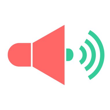 Megafon. Web simgesi basit illüstrasyon