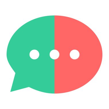 Konuş. Web simgesi basit illüstrasyon