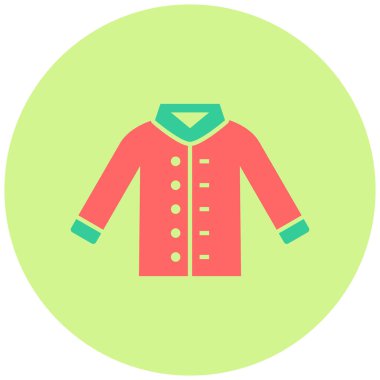 Ceket. Web simgesi basit illüstrasyon