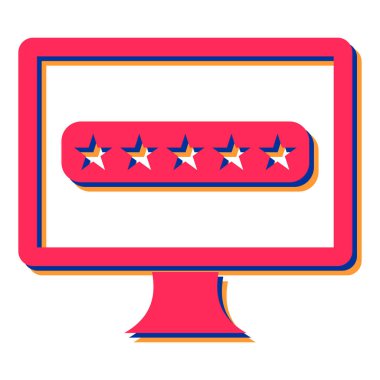 Web simgesi. Bilgisayarın vektör çizimi