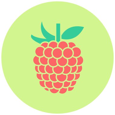 Ahududu. Web simgesi basit illüstrasyon