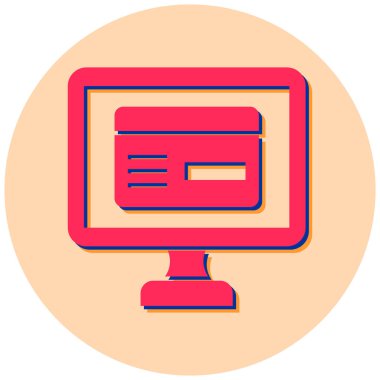 İnternetten alışveriş. Basit resimleme