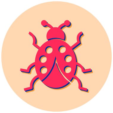 Böcek. Web simgesi basit illüstrasyon