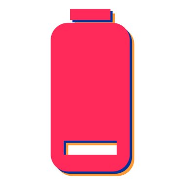 Spor malzemeleri ikonu. Beyaz arkaplanda izole edilmiş web tasarımı için su şişesi vektör ilüstrasyonunun izometriği