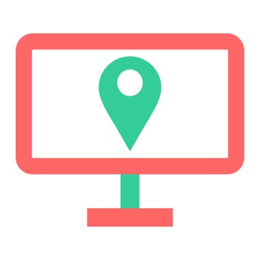 konum. Web simgesi basit illüstrasyon
