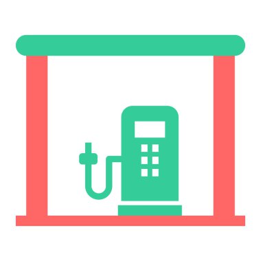 Benzin istasyonu vektör simgesi