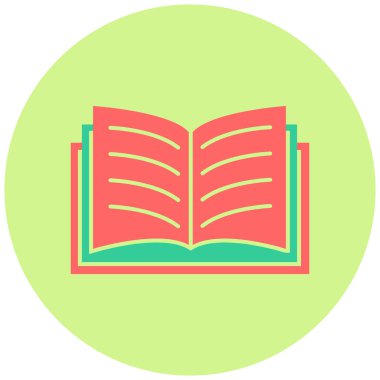Kitap. Web simgesi basit illüstrasyon