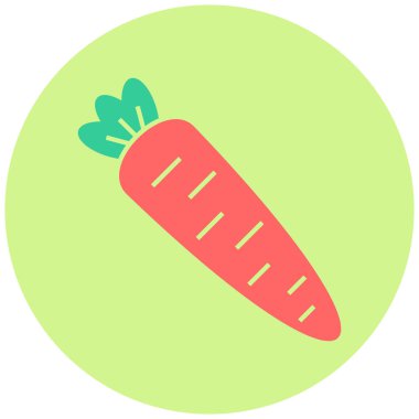 Havuç. Web simgesi basit illüstrasyon