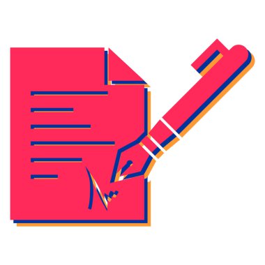 belge simgesi vektör illüstrasyonu