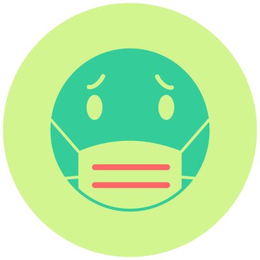 Yüz maskesi. Basit resimleme