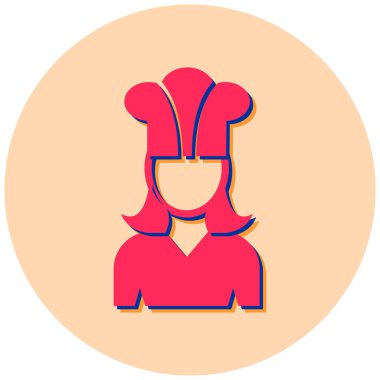 Şef. Web simgesi basit illüstrasyon