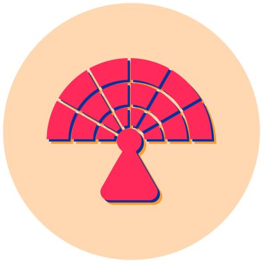 el fan simgesi, basit tasarım vektör çizimi