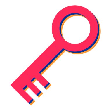 Anahtar simgesi vektör illüstrasyonu