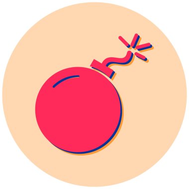 Bomba. Web simgesi basit illüstrasyon