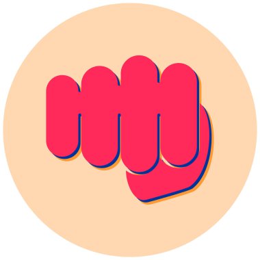 Kırmızı ve beyaz simgenin vektör illüstrasyonu