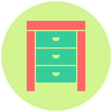 Dolaplar. Web simgesi basit illüstrasyon