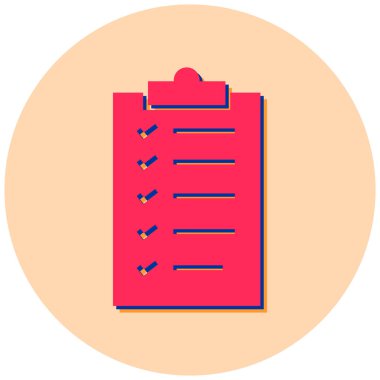 Kontrol listesi. Web simgesi basit illüstrasyon