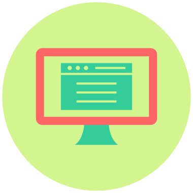 İnternet sitesi. Web simgesi basit illüstrasyon