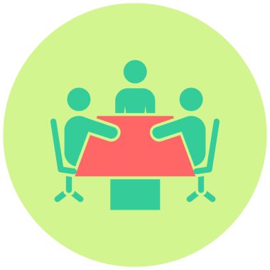 Toplantı. Web simgesi basit illüstrasyon