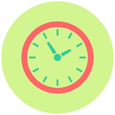 Saat. Web simgesi basit illüstrasyon