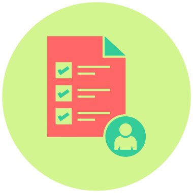 Kontrol listesi. Web simgesi basit illüstrasyon