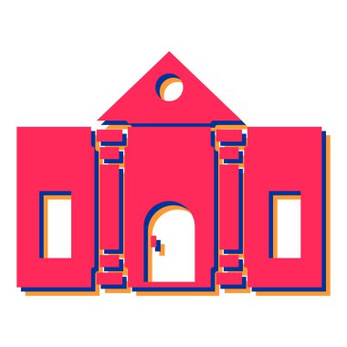 Yapı ve inşaat simgesinin vektör illüstrasyonu