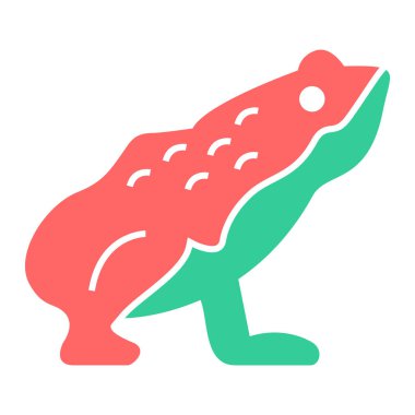 Kurbağa. Web simgesi basit illüstrasyon