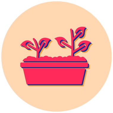 Bitki. Web simgesi basit illüstrasyon