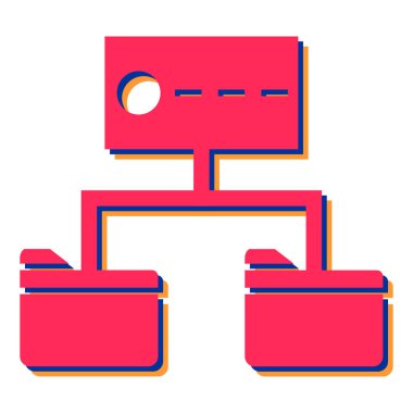 Belgeler içeren dizin ve bulut hesaplama vektör illüstrasyon tasarımı