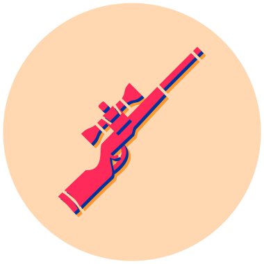 Keskin nişancı silahı simgesinin vektör çizimi