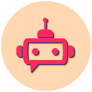 robot düz vektör simgesi