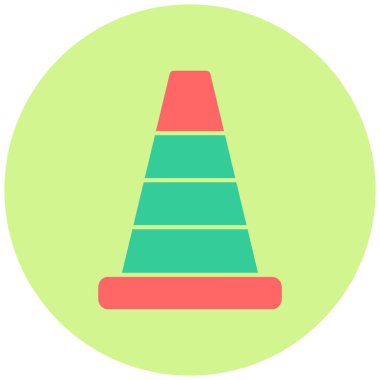 Yol konisi. Web simgesi basit tasarım