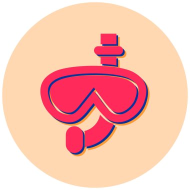 dalış borusu vektör simgesi