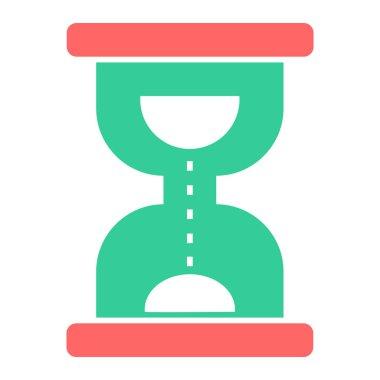 kum saati düz vektör simgesi