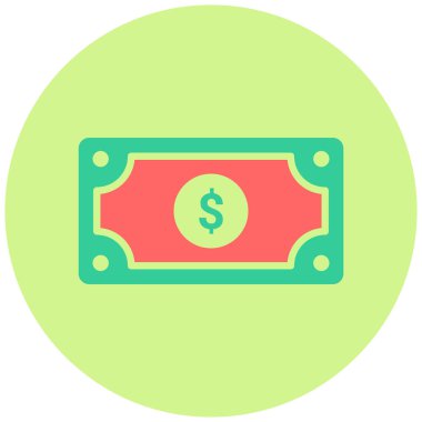 Dolar. Web simgesi basit illüstrasyon