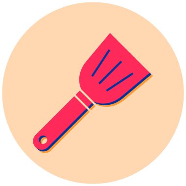 Web, mobil ve bilgi grafikleri için boya fırçası simgesi. El çizimi vektör izole vuruş.