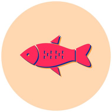 Balık. Web simgesi basit illüstrasyon