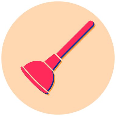 Süpürge. Web simgesi basit illüstrasyon