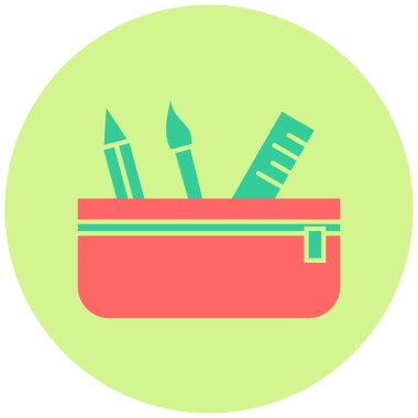 Kalem kutusu. Web simgesi basit tasarım