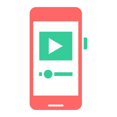 Cep telefonlu akıllı telefon, vektör illüstrasyonu