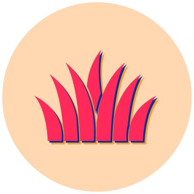 Tek bir kırmızı ve turuncu lalenin vektör çizimi