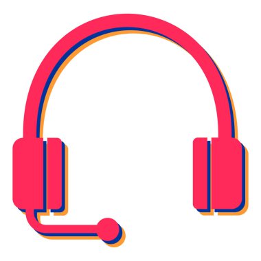 Kulaklık. Web simgesi basit illüstrasyon