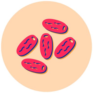 Yiyecek ve sebze sembolünün vektör çizimi. Web için pizza ve et stoku koleksiyonu.