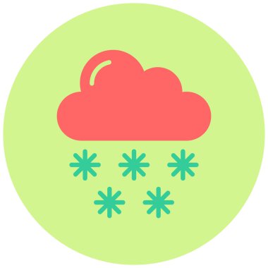 Kar yağışı düz vektör simgesi