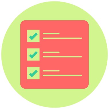 Kontrol listesi. Web simgesi basit illüstrasyon